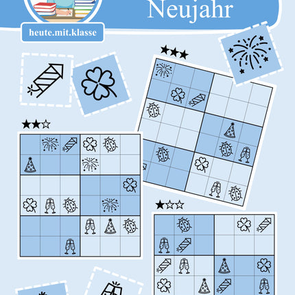 Sudoku 6x6: Neujahr & Silvester - Logisches Denken fördern!