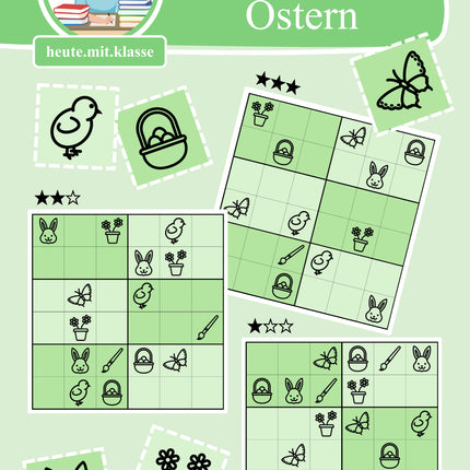 Sudoku 6x6: Ostern - Logisches Denken fördern!