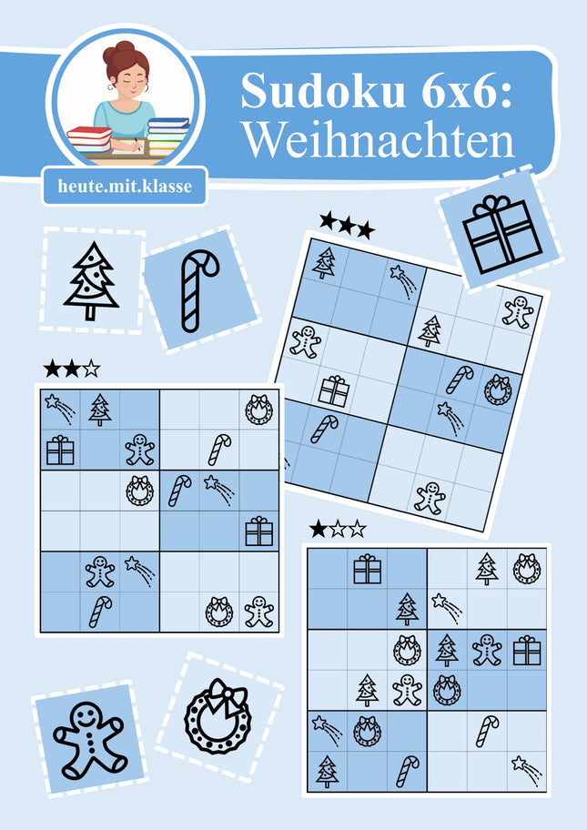 Sudoku 6x6: Weihnachten & Advent - Logisches Denken fördern!