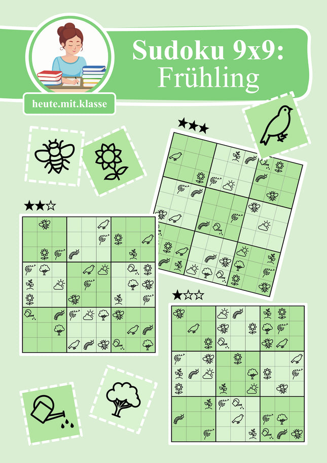 Sudoku 9x9: Frühling - Logisches Denken fördern!