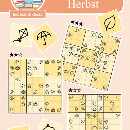 Sudoku 9x9: Herbst - Logisches Denken fördern!