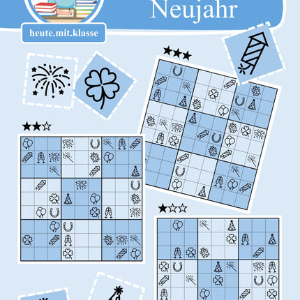 Sudoku 9x9: Neujahr & Silvester - Logisches Denken fördern!