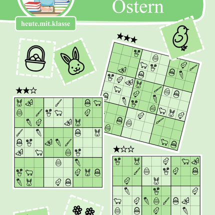 Sudoku 9x9: Ostern - Logisches Denken fördern!