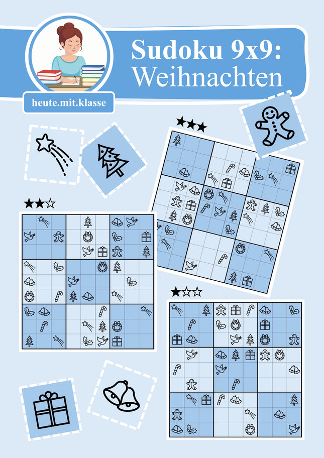 Sudoku 9x9: Weihnachten & Advent - Logisches Denken fördern!