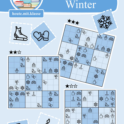 Sudoku 9x9: Winter - Logisches Denken fördern!