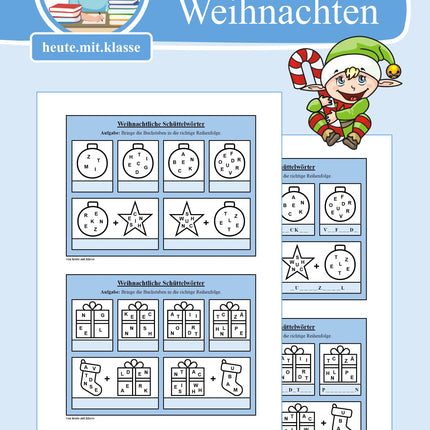 Schüttelwörter: Weihnachten & Advent (Worträtsel)