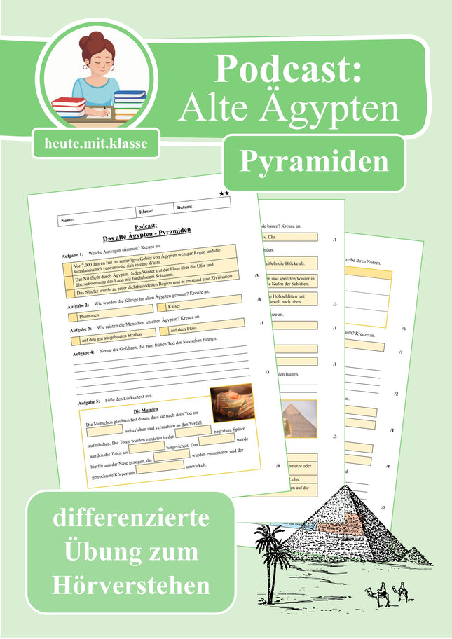 Übung zum Hörverstehen: Geolino-Podcast "Das alte Ägypten - Pyramiden"