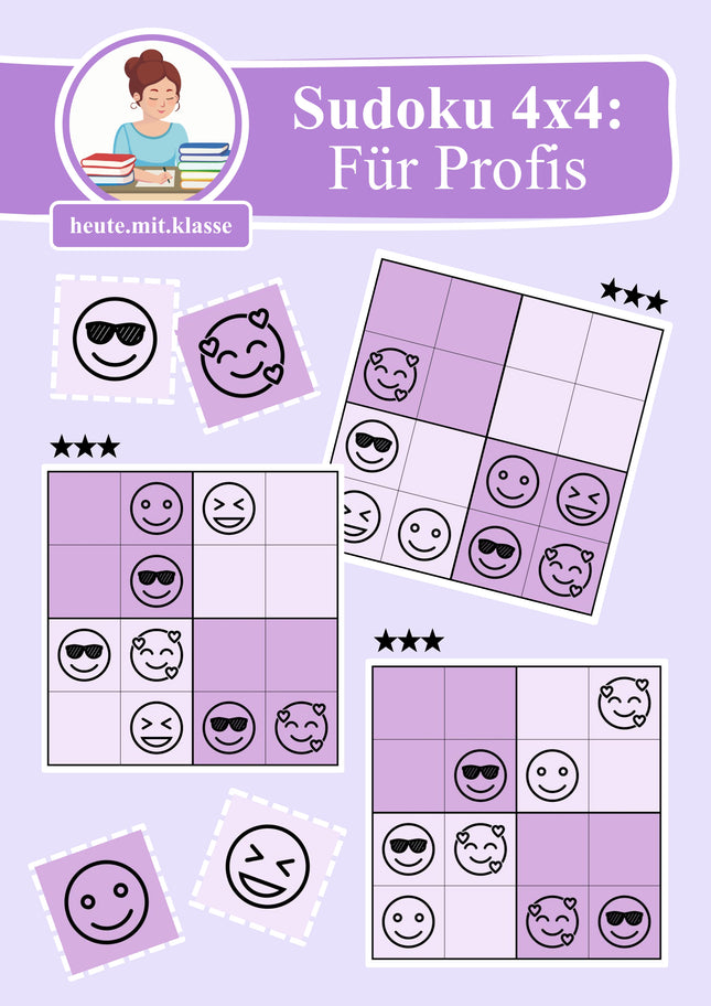 Sudoku 4x4: Für Profis (Rätsel für Vorschule & Anfangsunterricht)