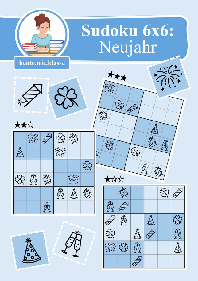 Sudoku 6x6: Neujahr & Silvester