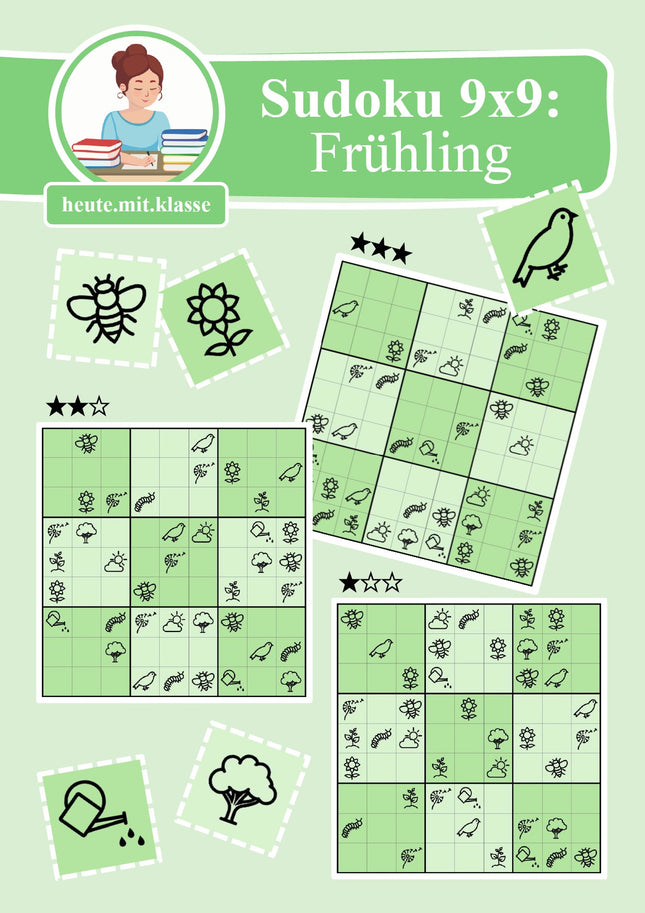 Sudoku 9x9: Frühling