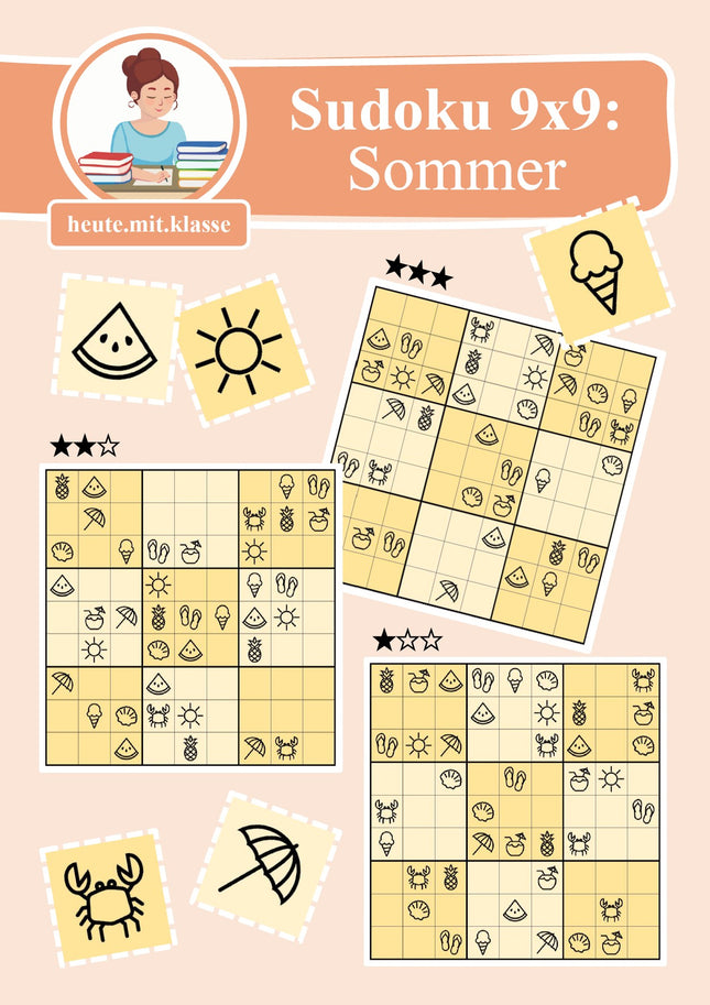 Sudoku 9x9: Sommer & Sommerferien