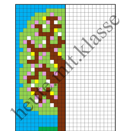 Pixel-Bilder: Frühling