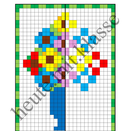 Pixel-Bilder: Valentinstag & Muttertag & Vatertag