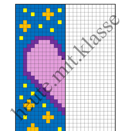 Pixel-Bilder: Valentinstag & Muttertag & Vatertag