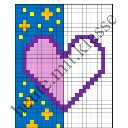 Pixel-Bilder: Valentinstag & Muttertag & Vatertag