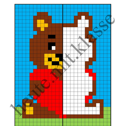 Pixel-Bilder: Valentinstag & Muttertag & Vatertag