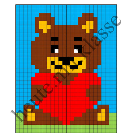 Pixel-Bilder: Valentinstag & Muttertag & Vatertag