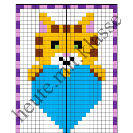 Pixel-Bilder: Valentinstag & Muttertag & Vatertag