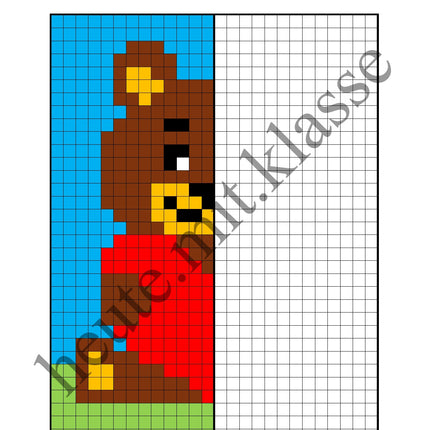 Pixel-Bilder: Valentinstag & Muttertag & Vatertag