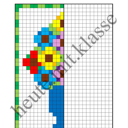 Pixel-Bilder: Valentinstag & Muttertag & Vatertag