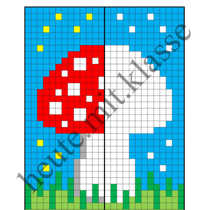 Pixel-Bilder: Neujahr & Silvester