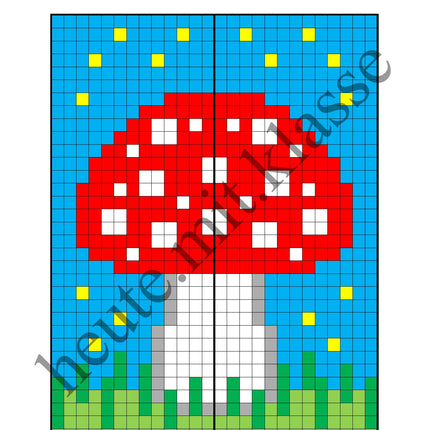 Pixel-Bilder: Neujahr & Silvester