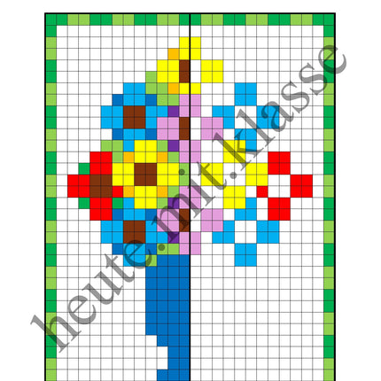 Pixel-Bilder: Valentinstag & Muttertag & Vatertag