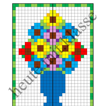 Pixel-Bilder: Valentinstag & Muttertag & Vatertag