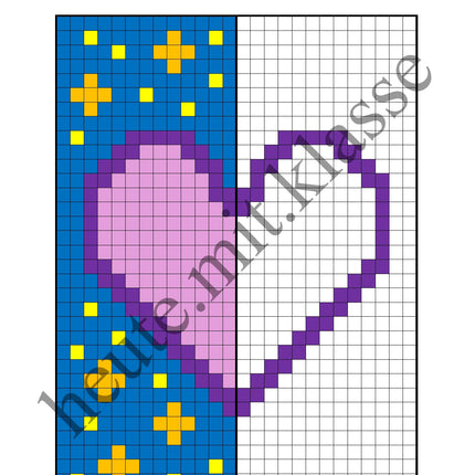 Pixel-Bilder: Valentinstag & Muttertag & Vatertag