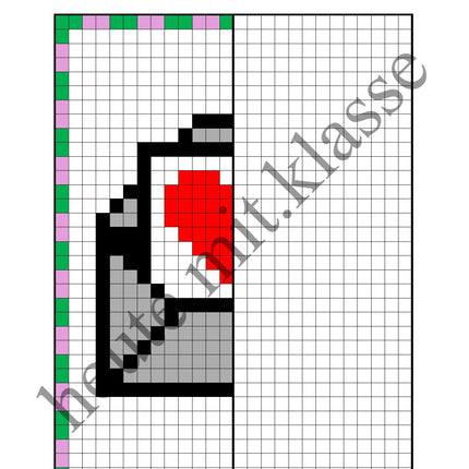 Pixel-Bilder: Valentinstag & Muttertag & Vatertag