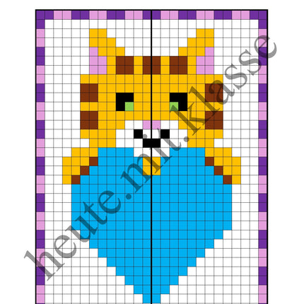 Pixel-Bilder: Valentinstag & Muttertag & Vatertag