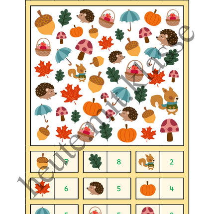 Suchen & Finden: Herbst (Wimmelbild für Vorschule & 1. Klasse)
