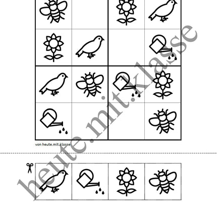 Sudoku 4x4: Frühling