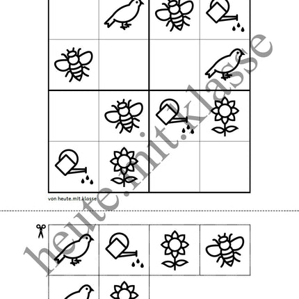 Sudoku 4x4: Frühling