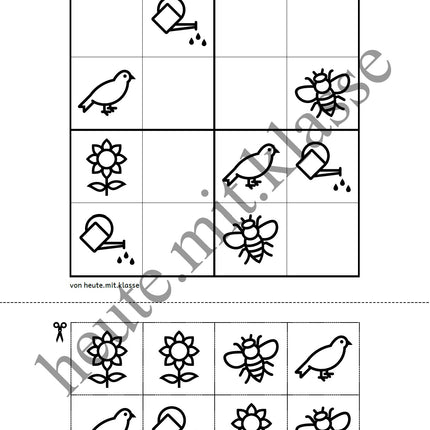 Sudoku 4x4: Frühling