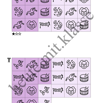 Sudoku 6x6: Fasching & Karneval & Fastnacht