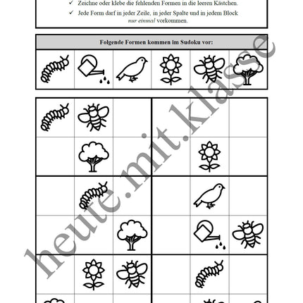 Sudoku 6x6: Frühling