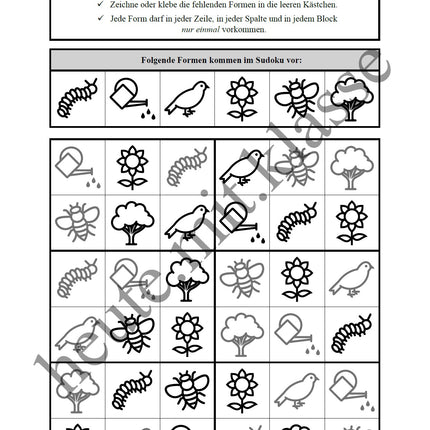 Sudoku 6x6: Frühling