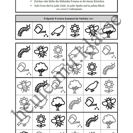 Sudoku 6x6: Frühling