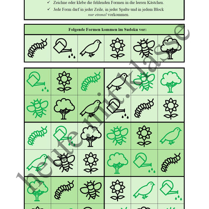 Sudoku 6x6: Frühling