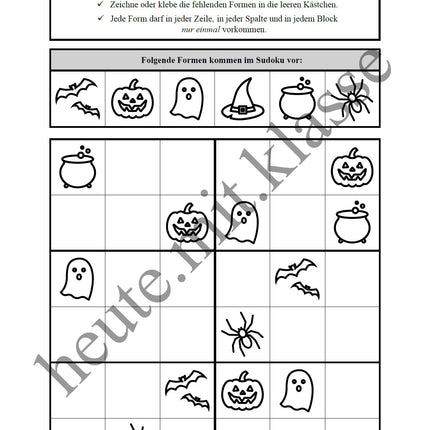 Sudoku 6x6: Halloween