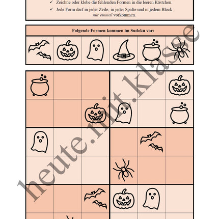 Sudoku 6x6: Halloween