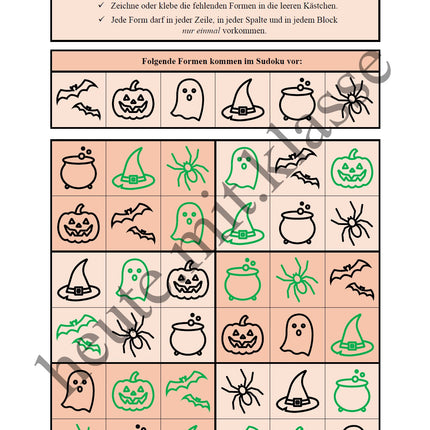 Sudoku 6x6: Halloween