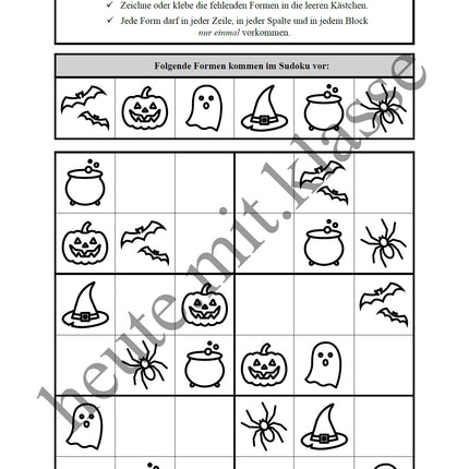 Sudoku 6x6: Halloween