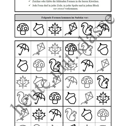 Sudoku 6x6: Herbst