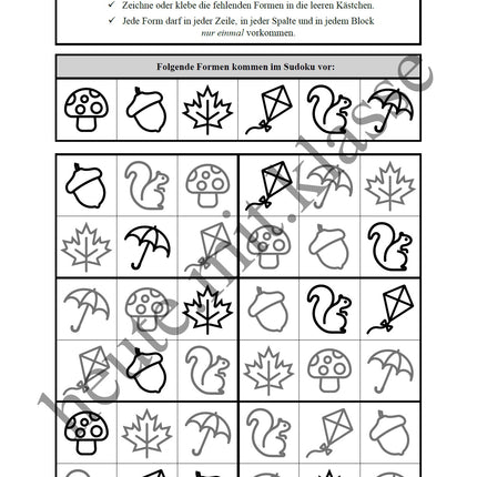 Sudoku 6x6: Herbst