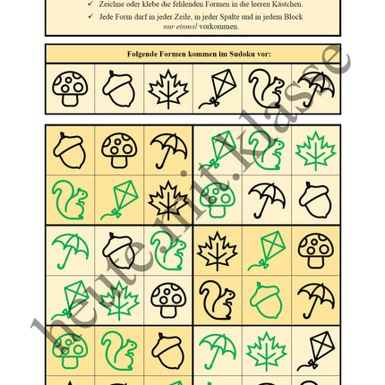 Sudoku 6x6: Herbst
