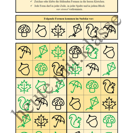 Sudoku 6x6: Herbst