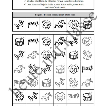Sudoku 6x6: Fasching & Karneval & Fastnacht