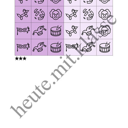 Sudoku 6x6: Fasching & Karneval & Fastnacht
